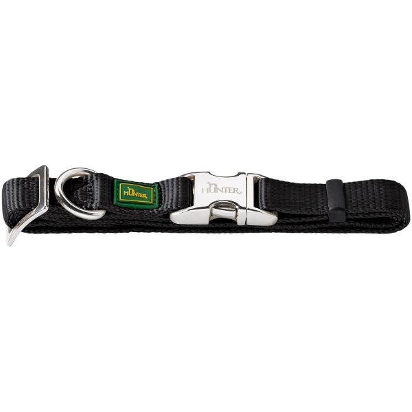 Hunter Collar Black VB ALU - Strong Nylon