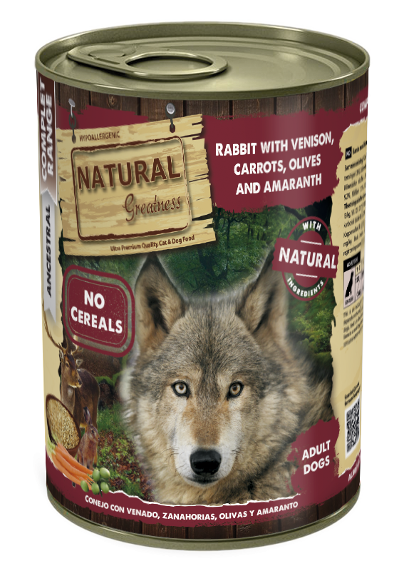 Natural Greatness Conejo con Venado, Zanahorias, Aceitunas y Amaranto