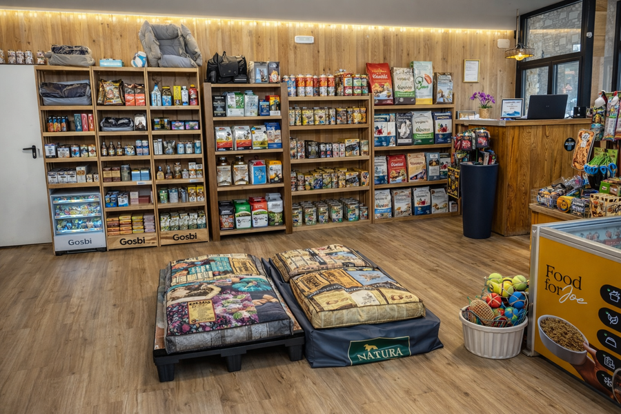 Interior de Andorra Pets - Zona de alimentación