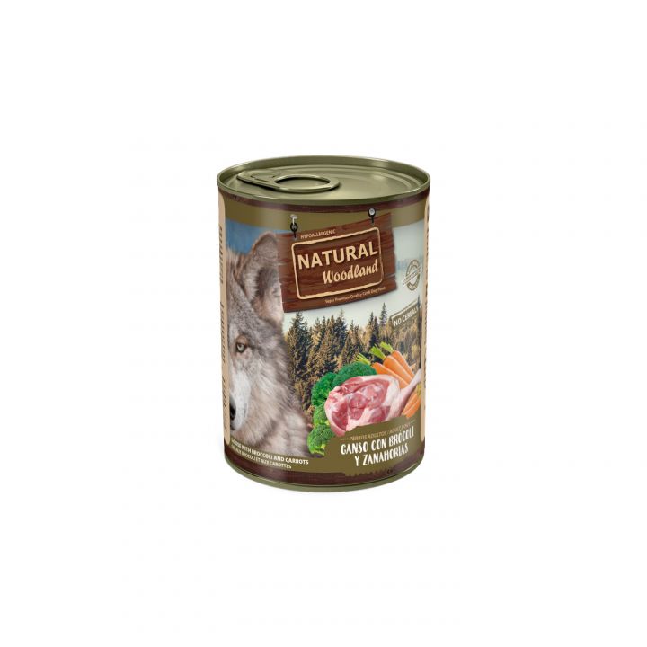 Natural Woodland Ganso con Brócoli y Zanahorias