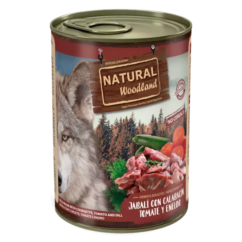 Natural Woodland Jabalí con Calabacín, Tomate y Eneldo