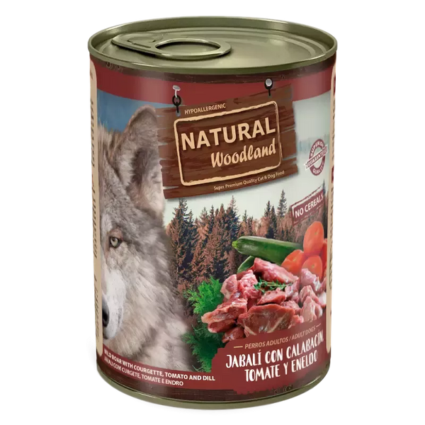 Natural Woodland Jabalí con Calabacín, Tomate y Eneldo